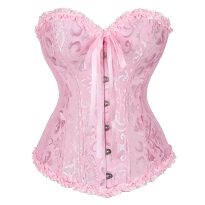 Elegant Floral Lace Corset Top - Image 3