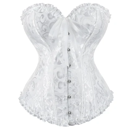 Elegant Floral Lace Corset Top - Image 2