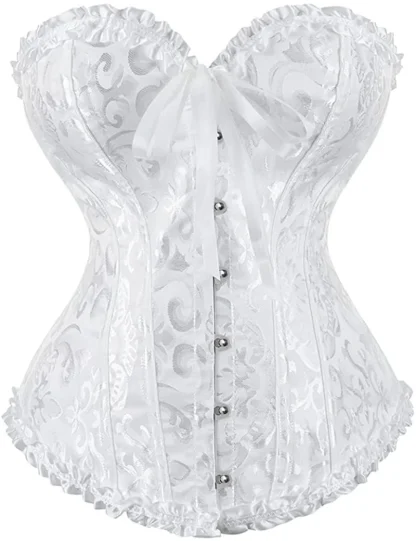 Floral Lace-Up Corset Top