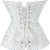 Floral Lace-Up Corset Top - Image 3