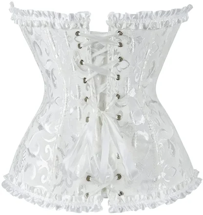 Floral Lace-Up Corset Top - Image 3