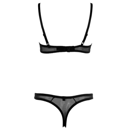 Floral Half Cup Bra and Panty Set - Image 2