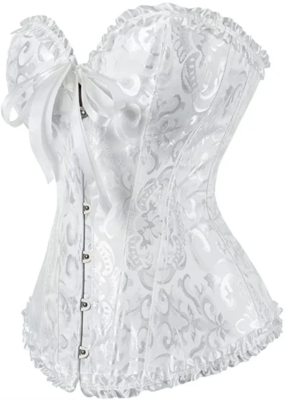 Floral Lace-Up Corset Top - Image 2