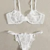 Embroidered Mesh Lingerie Set - Image 7