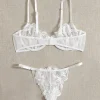 Embroidered Mesh Lingerie Set - Image 4