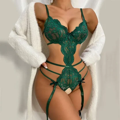 Open Crotch Strappy Bodysuit - Image 2