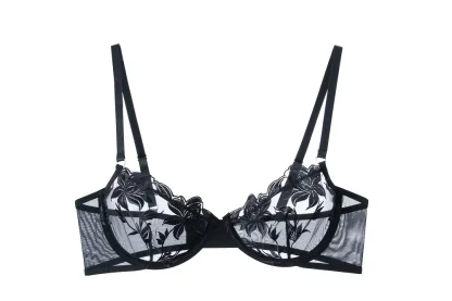 Embroidered Mesh Lingerie Set - Image 2